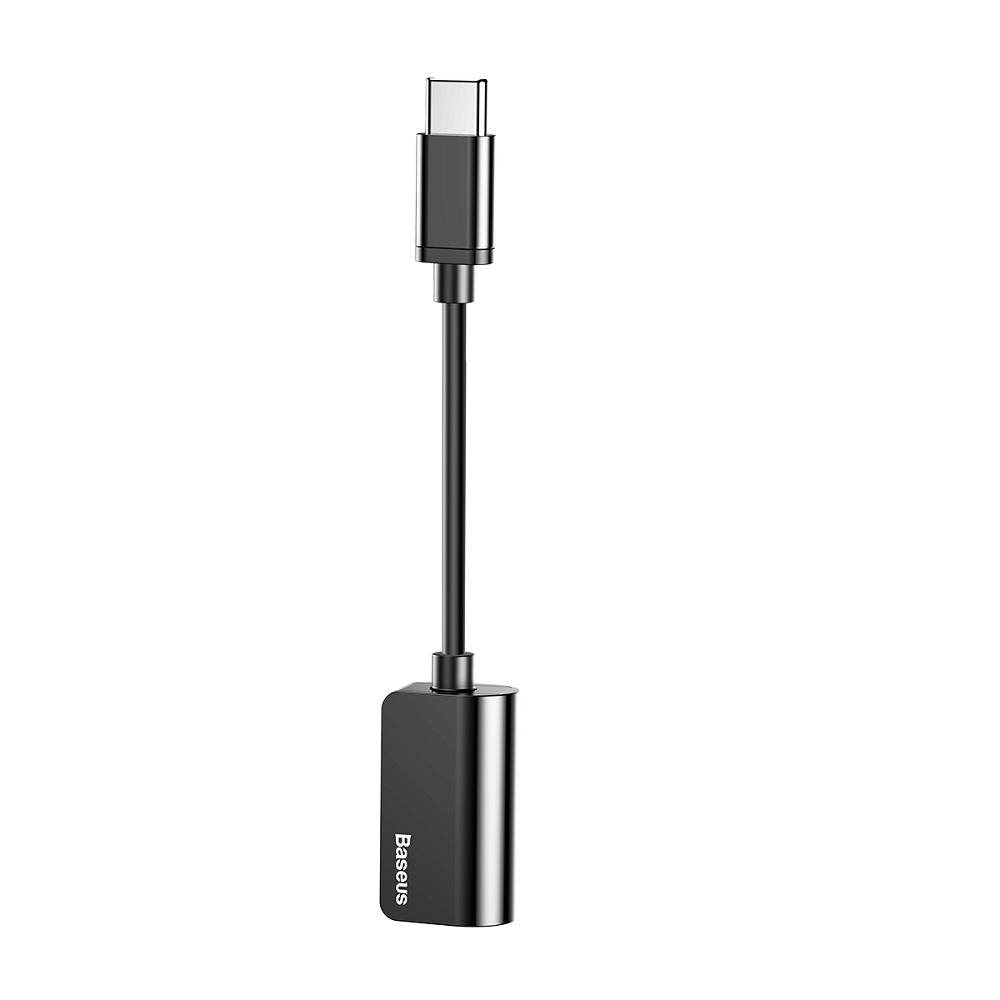 Baseus Type-C Male To Type-C Female +3.5MM Female Adapter L40 Black