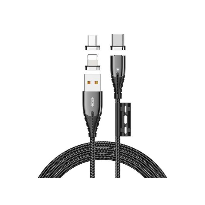Joyroom 3 in 1 Data Cable Magnetic Black S-M408