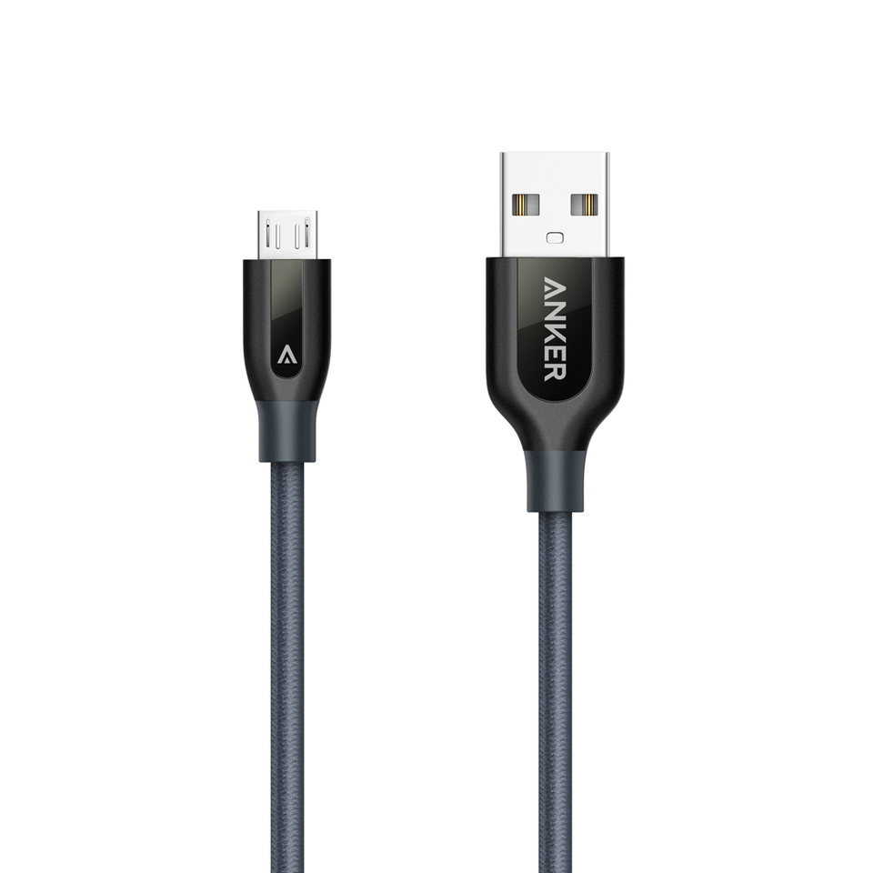 Anker Powerline+ Micro USB 3ft Gray With Cover