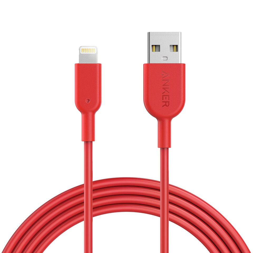 Anker Powerline II with lightning Connector 6ft Red