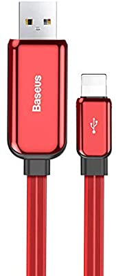 Baseus Glowing Data cable USB For Lightning Red