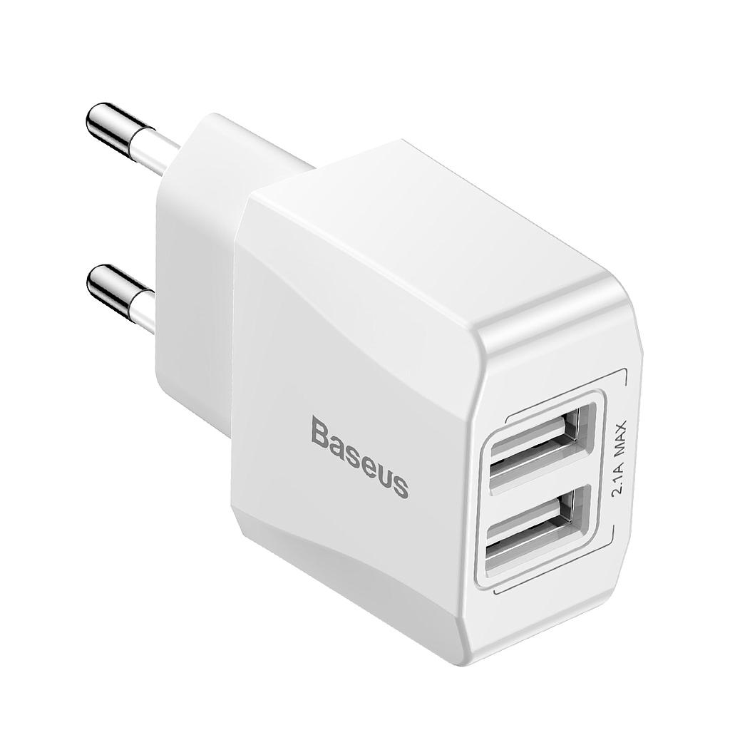 Baseus Mini Dual-U Charger EU 2.1A White