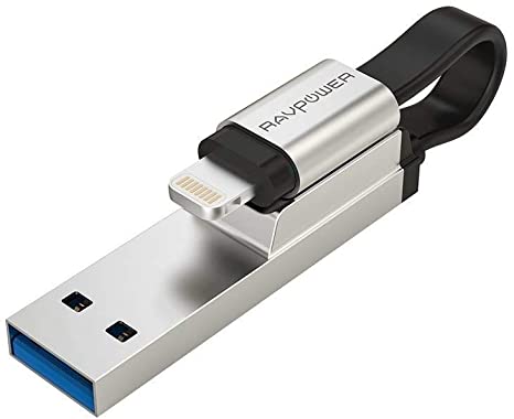 RAVPower Flash Drive 128G Silver Lightning