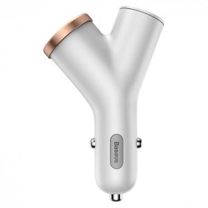 Baseus Y Type Car Charger White