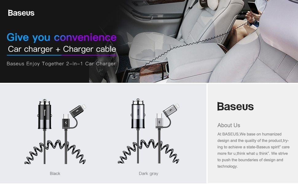 Baseus Enjoy Together 2-in-1 Car Charger