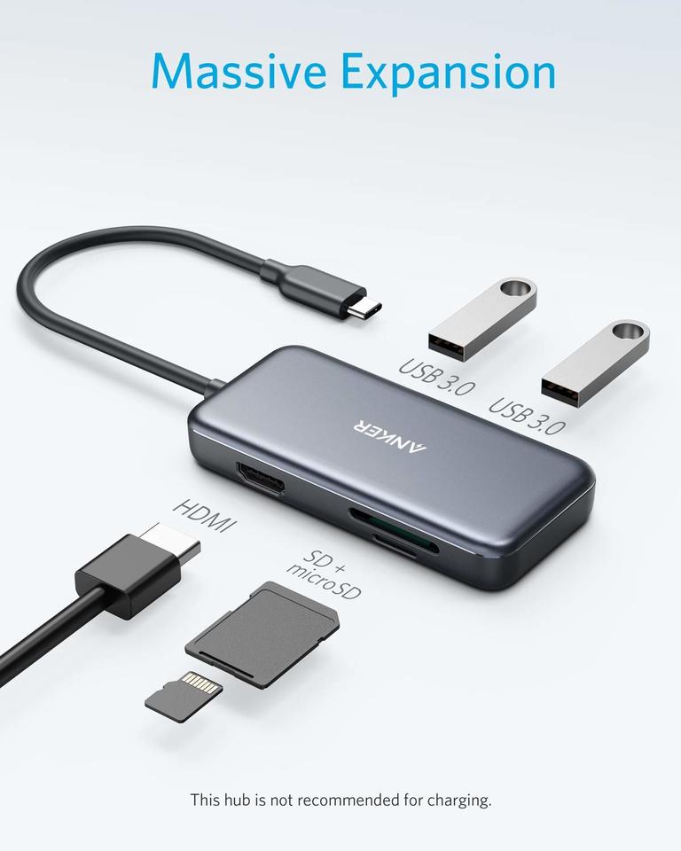 Anker Premuim 5-in-1 USB-C Hub Gray
