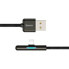 Baseus Iridescent Lamp Mobile Game Cable USB For iP 2.4A 1m Black