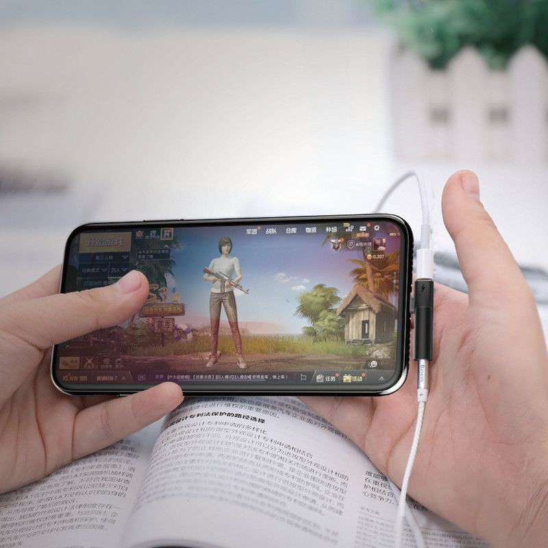 Baseus L43 Lightning (input) for Lightning female connectors + 3.5 mm female connector adapters Black