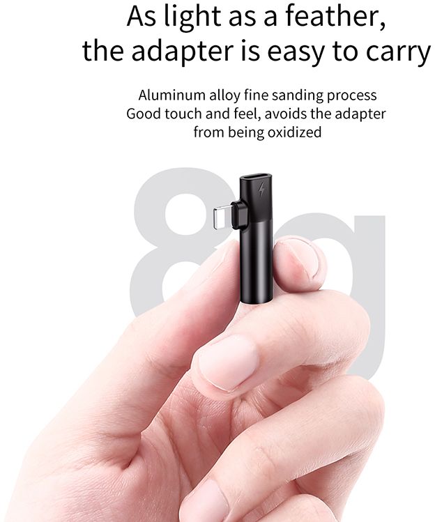 Baseus L43 Lightning (input) for Lightning female connectors + 3.5 mm female connector adapters Black