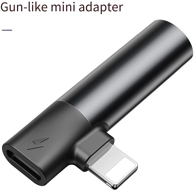 Baseus L43 Lightning (input) for Lightning female connectors + 3.5 mm female connector adapters Black