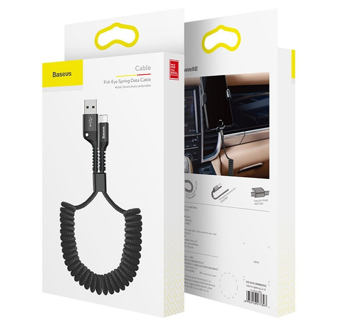 Baseus Fish eye Spring Data Cable Black