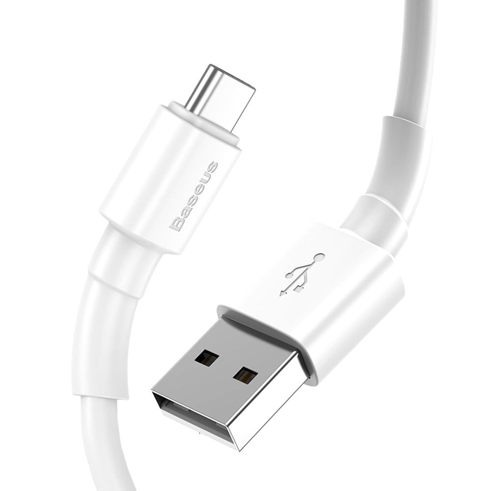 Baseus Mini White Cable USB For Type-C 3A 1m White