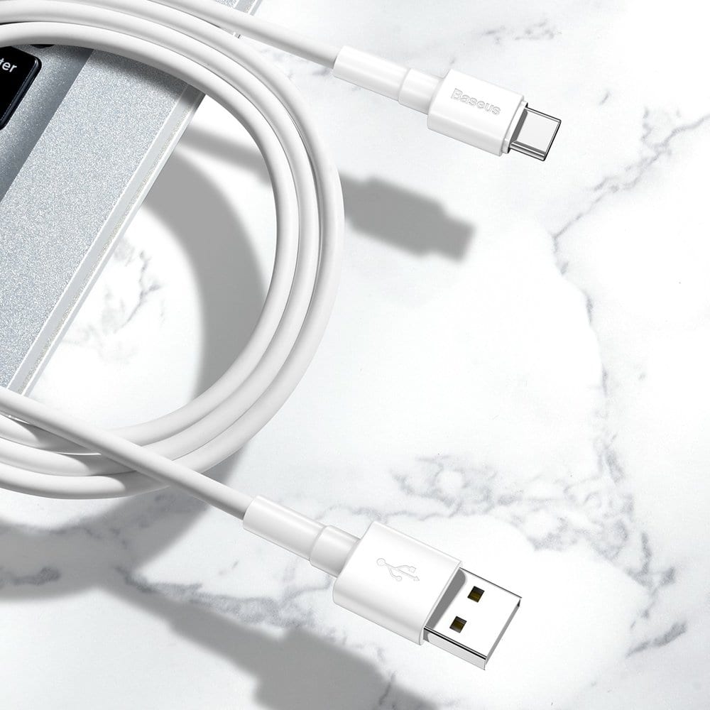 Baseus Mini White Cable USB For Type-C 3A 1m White