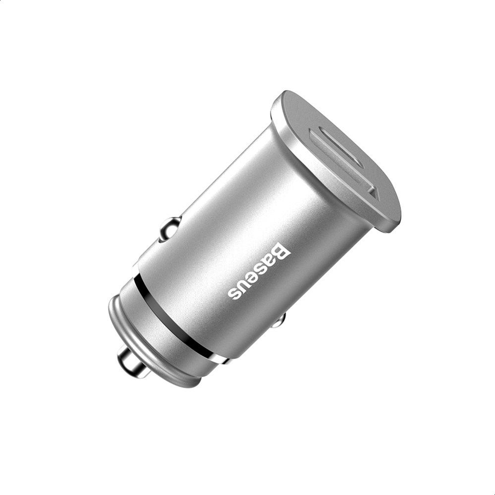 Baseus Square metal A+C 30W PPS Car Charger(PD3.0,QC4.0+SCP,AFC) Silver