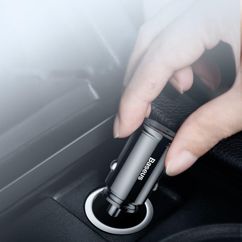 Baseus Circular Plastic A+C 30W PPS Car Charger Black