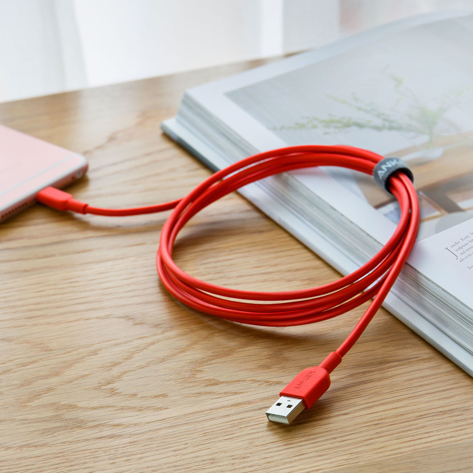 Anker Powerline II with lightning Connector 6ft Red