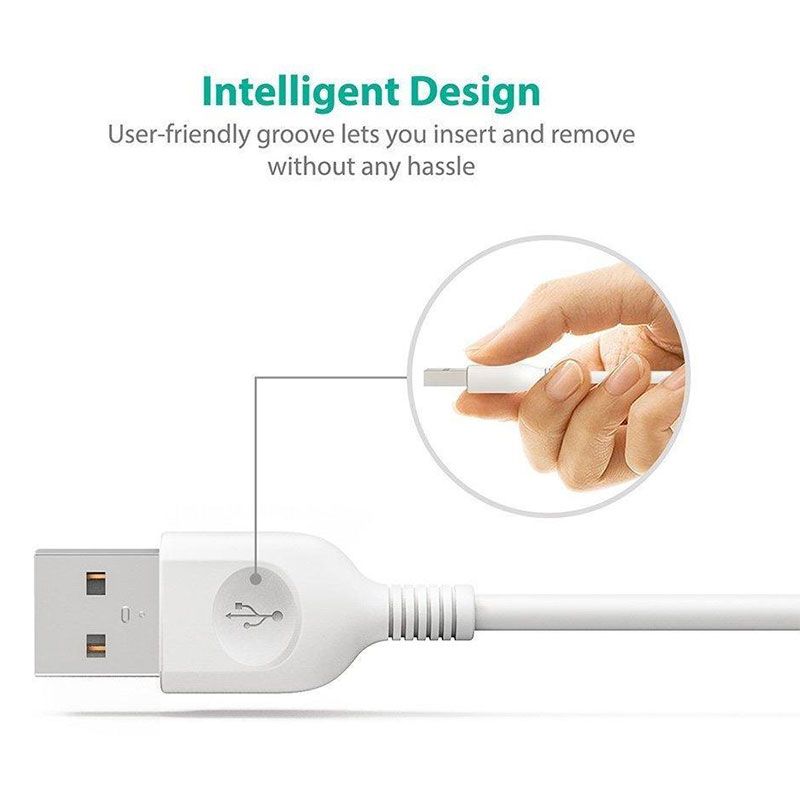 RAVPower 1*3ft/0.9m+1*6ft/1.8m USB Cable with lightning Connector Charge &amp; Sync - White
