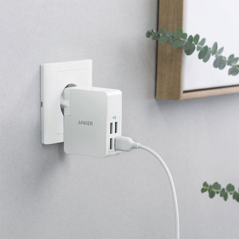 Anker PowerPort 4 Lite EU+UK White