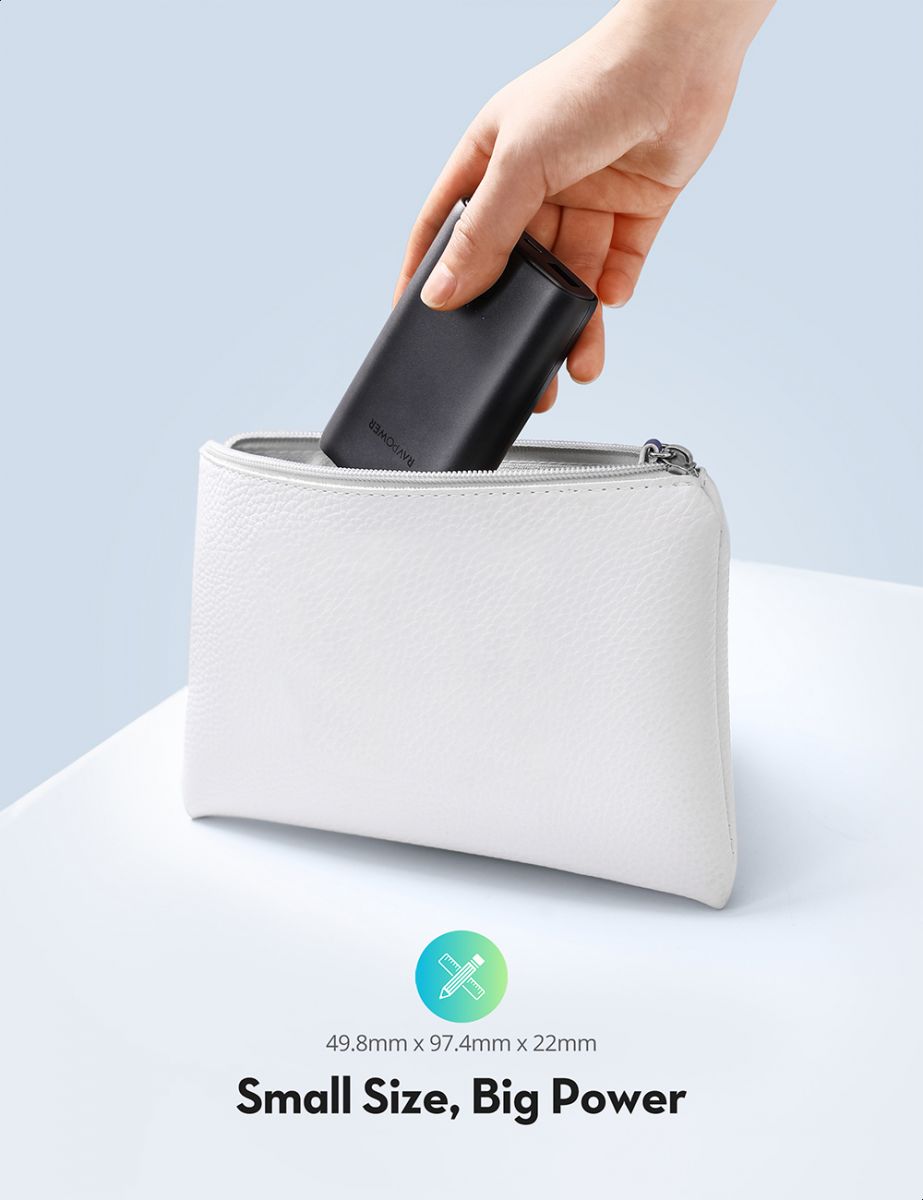 RAVPower 10050mAh QC 18W 2-PORT POWERBANK - Black