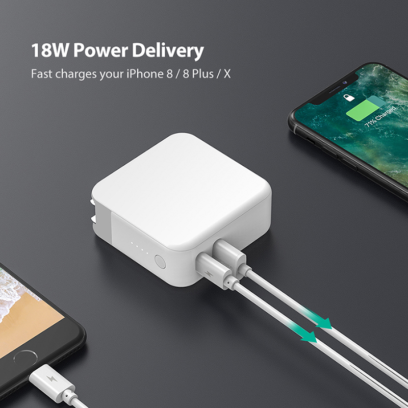 RAVPower 5000mAh 2-in-1 Wall Charger &amp; Portable Charger