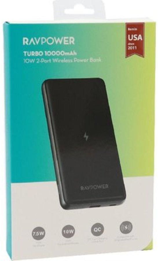 RAVPower TURBO 10000mAh 10W 2-Port Wireless Power Bank