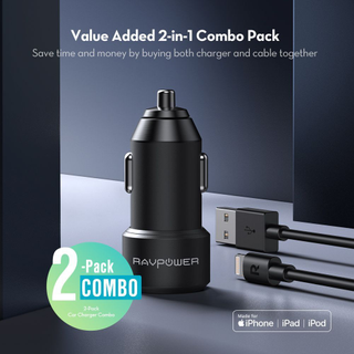 RAVPower 2-Pack Car Charger Combo