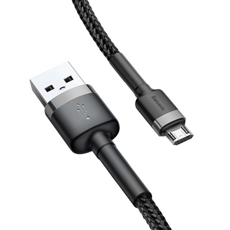 Baseus Cafule Cable USB For Micro 1.5A 2M Gray+Bla