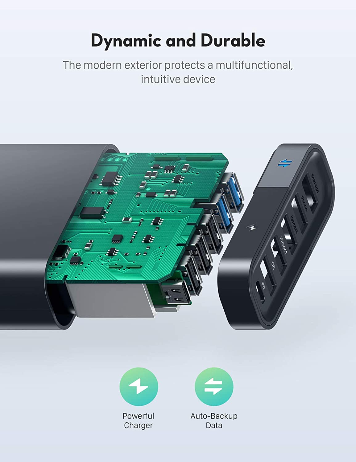RAVPower 6-Port USB Charger Filehub