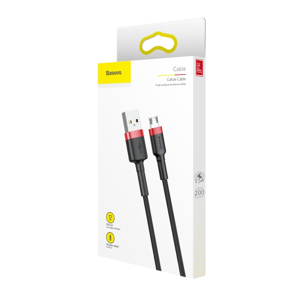 Baseus cafule Cable USB For Micro 1.5A 2M Red+Black
