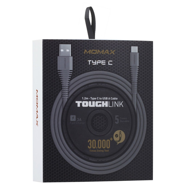 Momax TOUGH LINK USB C TO USB A CABLE 1.2M - Gray