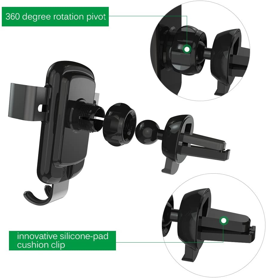 Squish Wireless Charger Car Mount Adjustable Gravi