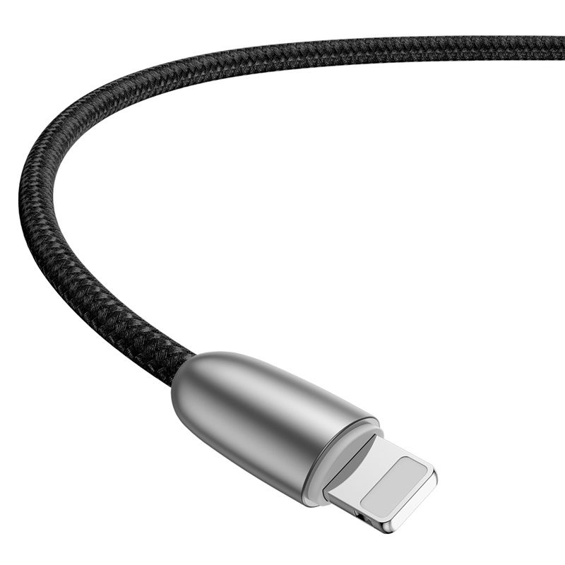 Baseus Torch Series Data Cable USB for iP 2.4A 1m Black(With lamp)