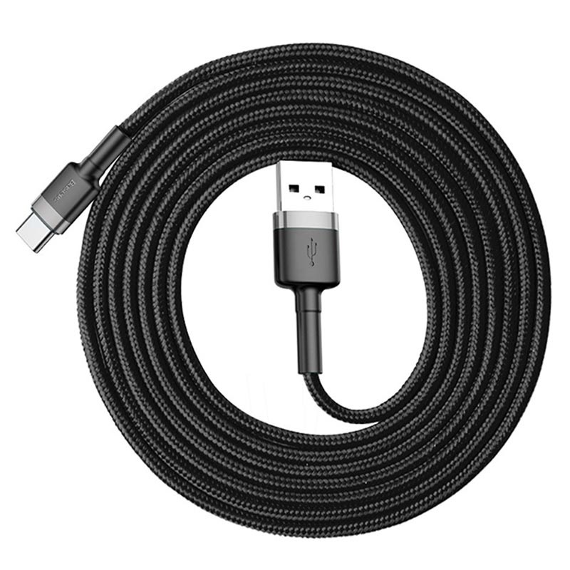 Baseus cafule Cable USB For Type-C 2A 2M Gray+Blac