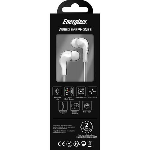 Energizer Earphones White