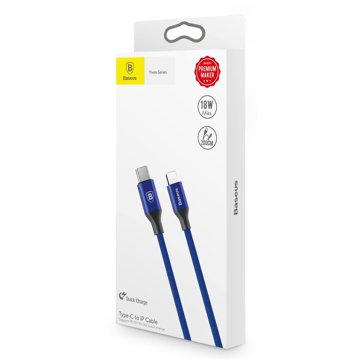 Baseus Yiven Series Type-C to iP Cable 2A 2m Blue