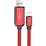 Baseus Glowing Data cable USB For Lightning Red