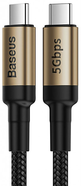 Baseus Cafule series cable Type-C PD3.1 Gen1 60W(20V/3A) 1m Gold+Black