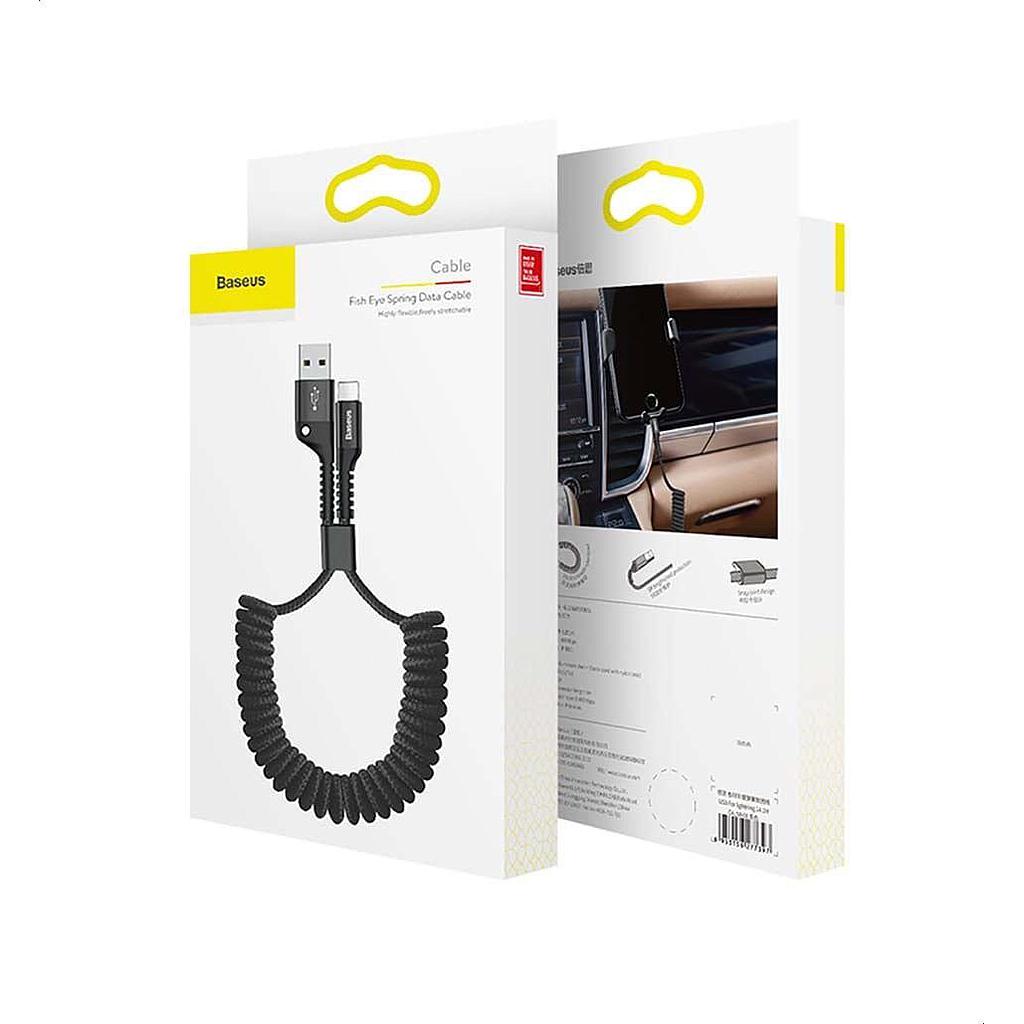 Baseus Fish-eye Spring Data Cable USB For Type-C 2A 1M Black