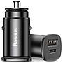 Baseus Square metal A+C 30W PPS Car Charger(PD3.0,QC4.0+SCP,AFC) Black