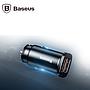 Baseus Square metal A+A 30W Dual QC3.0 Quick Car Charger(QC3.0,SCP,AFC) Black