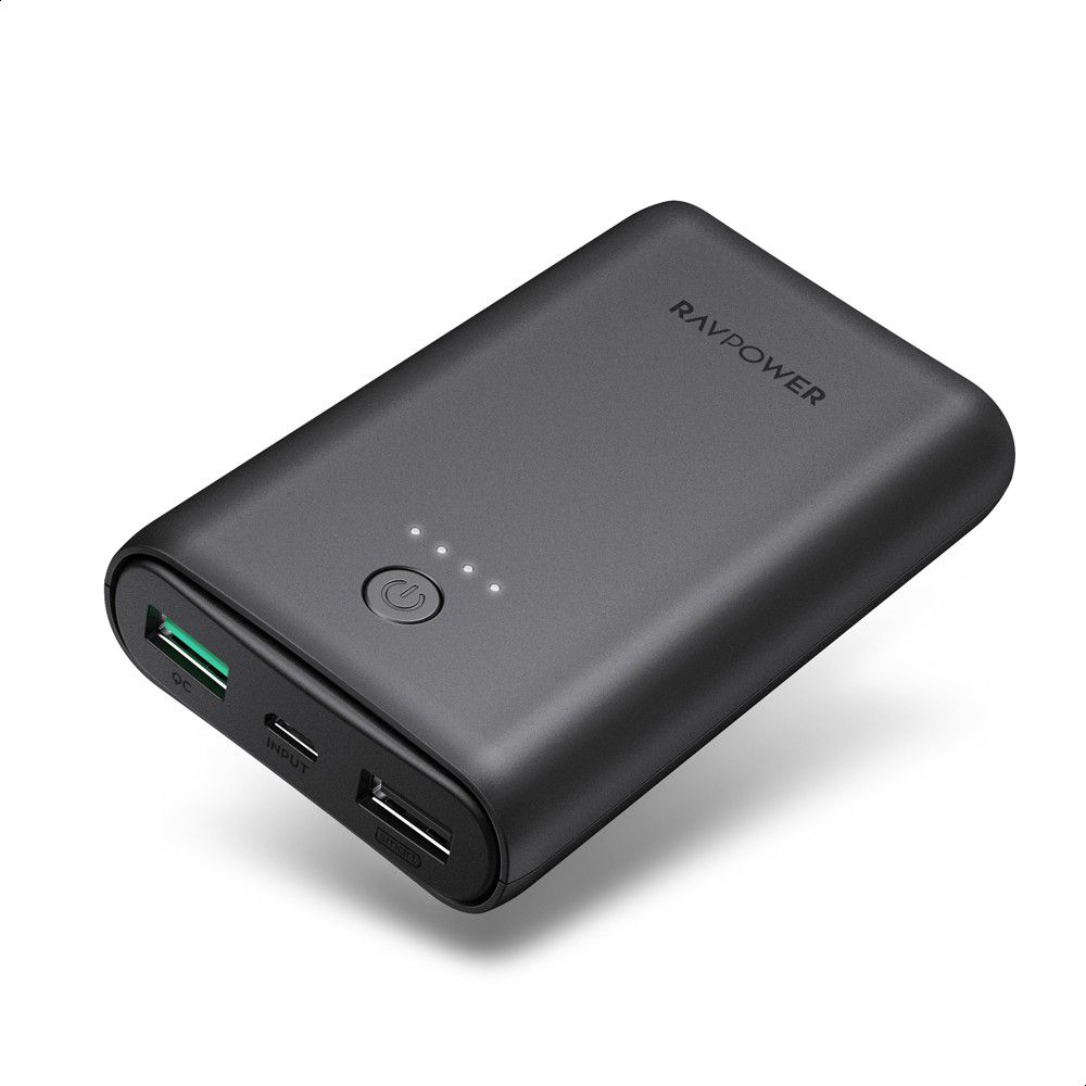 RAVPower 10050mAh QC 18W 2-PORT POWERBANK - Black