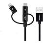 Momax 3 IN 1 1M Cable - BLACK
