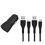 ENERGIZER CAR CHARGER LW 2.4A 2USB+USB-C2.0 +Micro Cable Bk