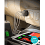 RAVPower Car Charger 4 Port (iSmart + QC3.0)- BLACK