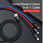 Baseus Three Primary Colors 3-in-1 Cable USB For M+L+T 3.5A 1.2M Black