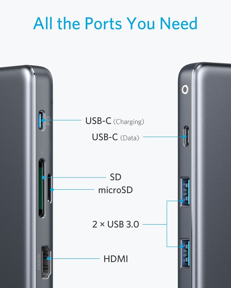 Anker Premium 7-in-1 USB-C Hub Gray