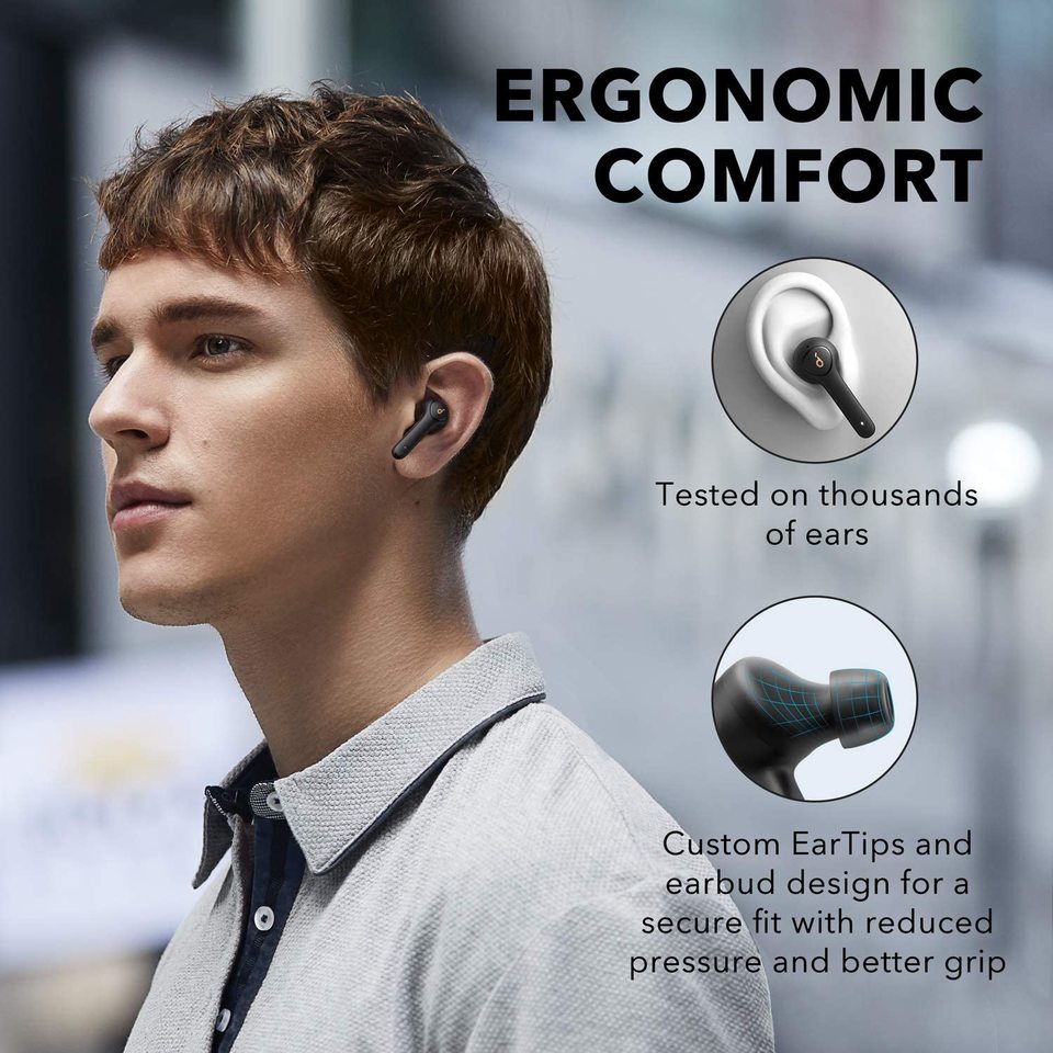 Anker Sound core Life P2 Wireless Earphones - Black