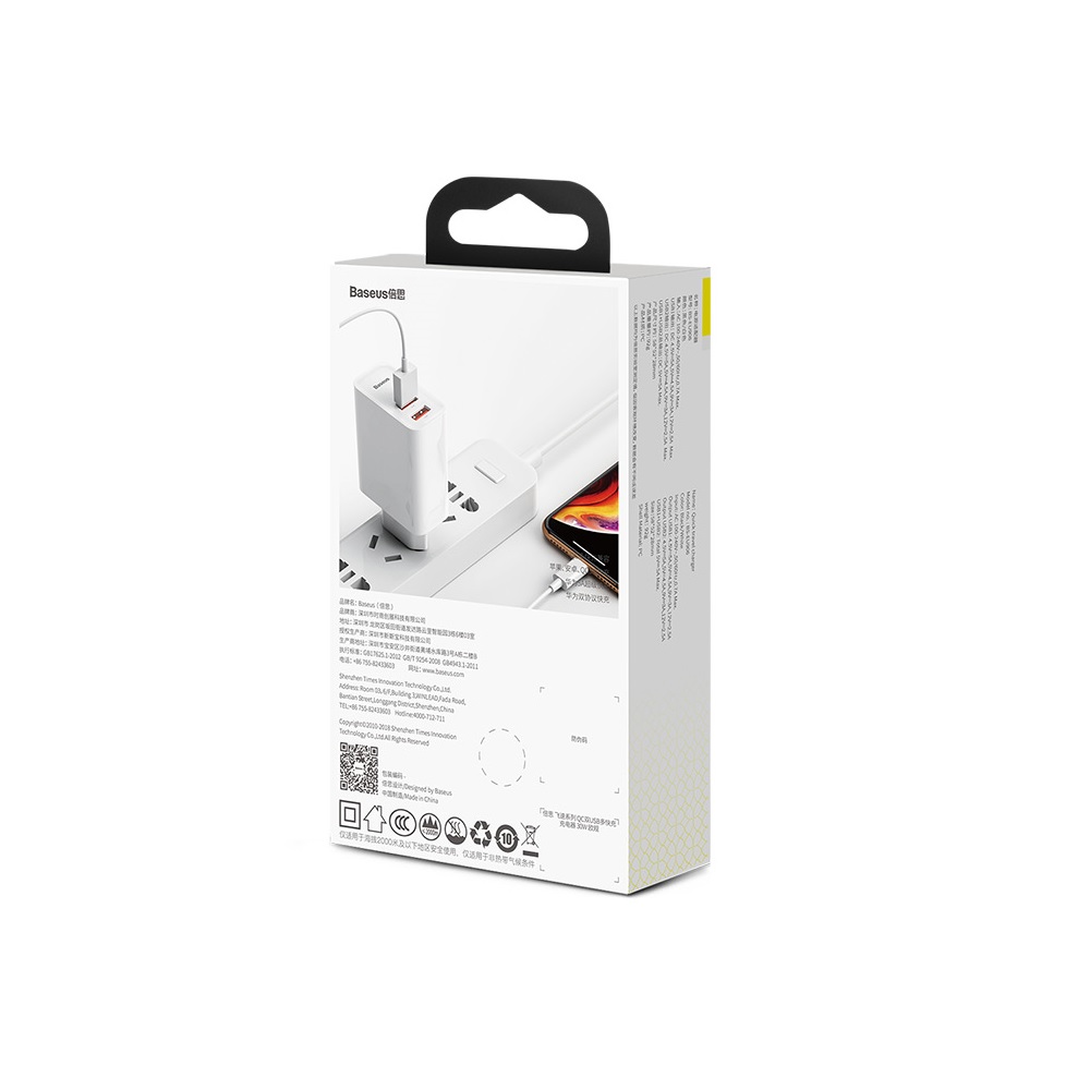 Baseus Speed Dual QC3.0 Quick charger U+U 30W EU W