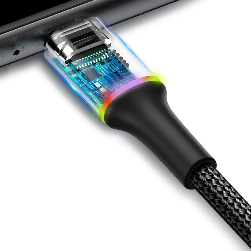 Baseus halo data cable USB For Type-C 2A 2M Black