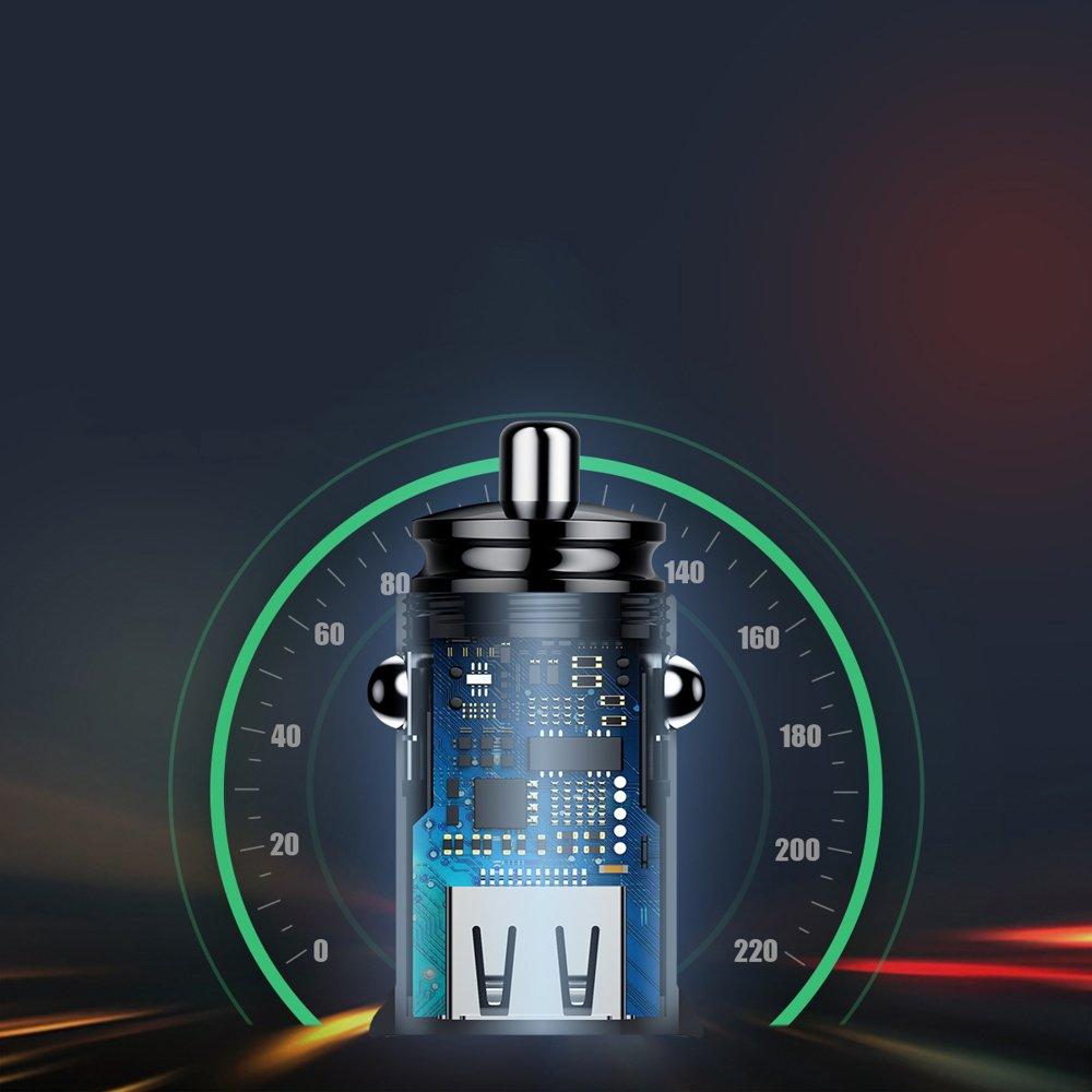 Baseus Circular Plastic A+C 30W PPS Car Charger Black